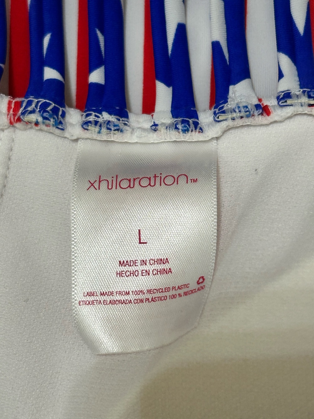 Xhilaration Red, White & Blue Striped Bikini Top americana july 4th celebration - Picture 4 of 5